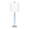 Lalia Home Decorative Stylus Table Lamp with White Fabric Shade, Blue